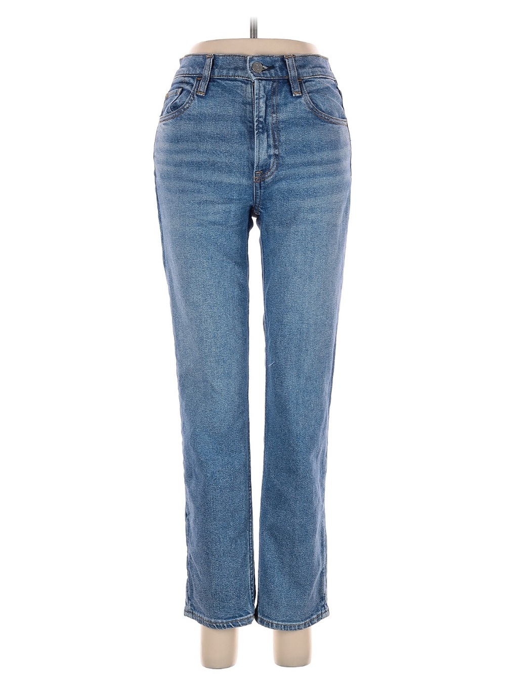 Faherty Classic High-Rise Straight Jeans in Light Blue